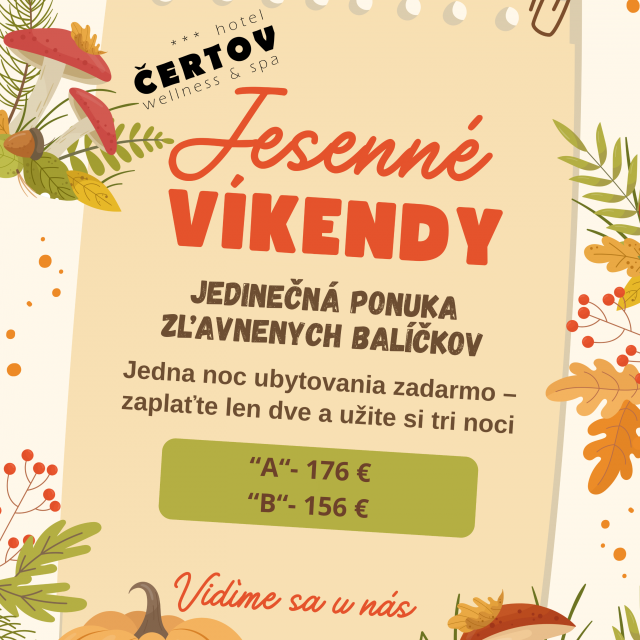 Jeseň na Čertove 2+1 grátis